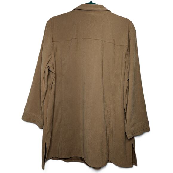 JM Collection Jacket Women's X-Large Light Brown Career Casual Snaps Activewear - Picture 6 of 6